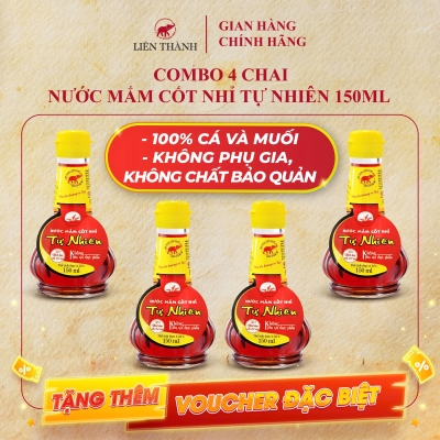 COMBO 4 CHAI NƯỚC MẮM CỐT NHĨ TỰ NHIÊN 150ML