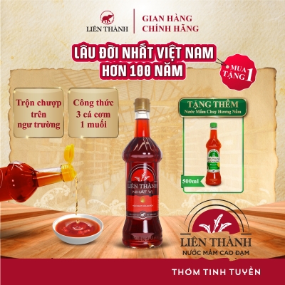 [TẶNG 1 NƯỚC MẮM CHAY HƯƠNG NẤM] Nước mắm Liên Thành Nhất Vị 20 độ đạm 500ml 