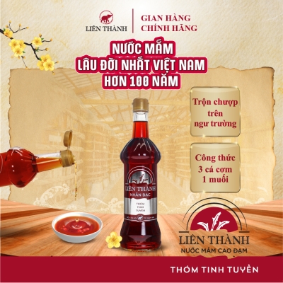 Nước Mắm Liên Thành Nhãn Bạc 30 độ đạm 500ml chai thủy tinh